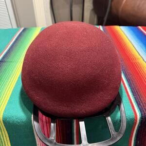 Vintage 70s Broner Ascot Wool Newsboy Cabbie Hat Cap Red Size Men’s Large